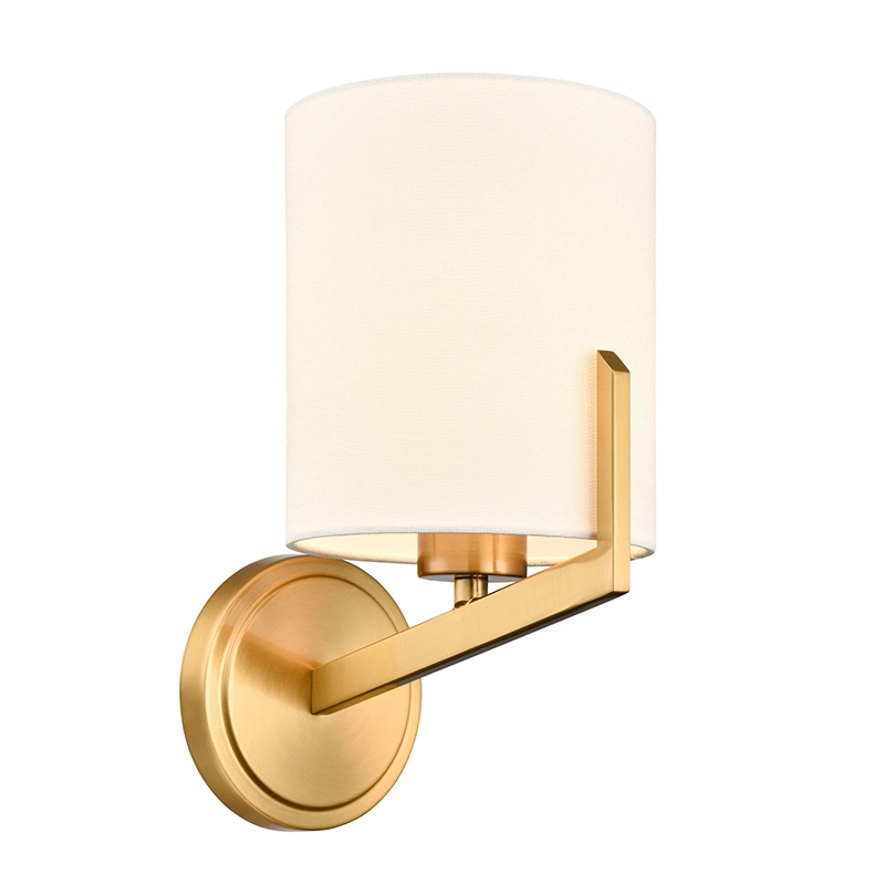 1-Light satin mässing modern vägglampa