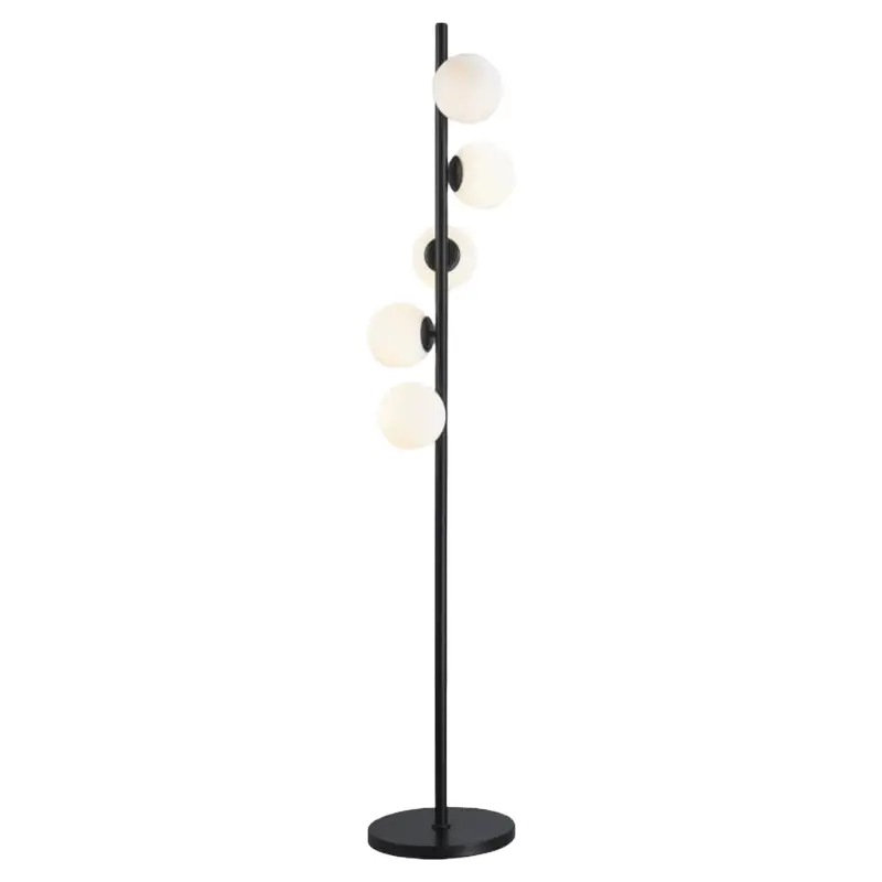 Frostat glasklot modern golvlampa