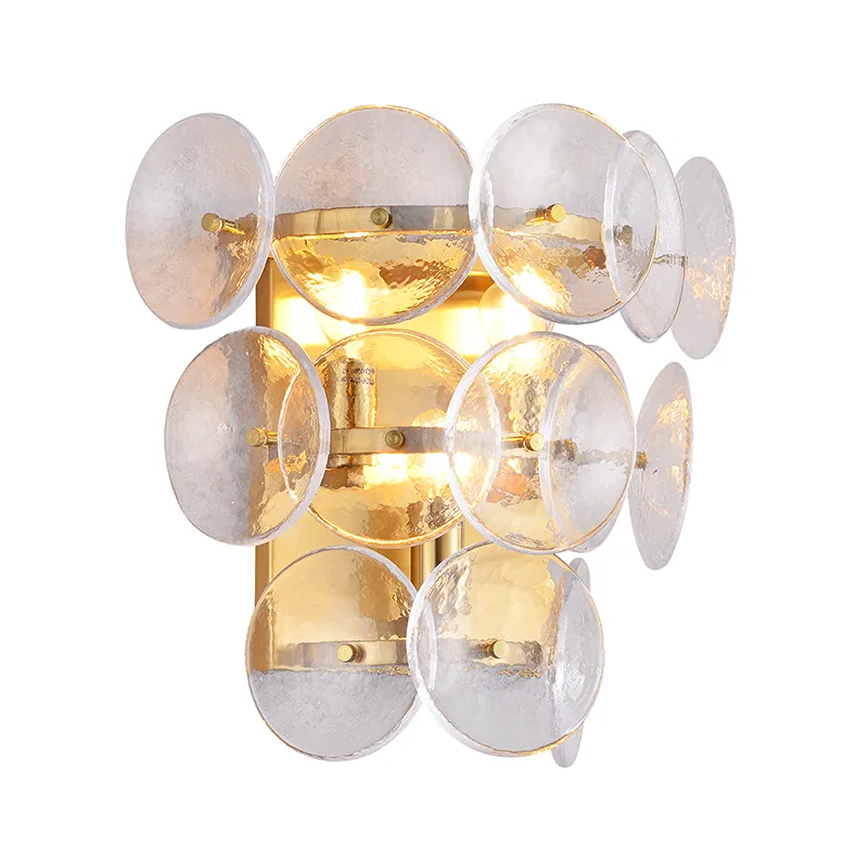 Hammered Art Glass Vägglampa