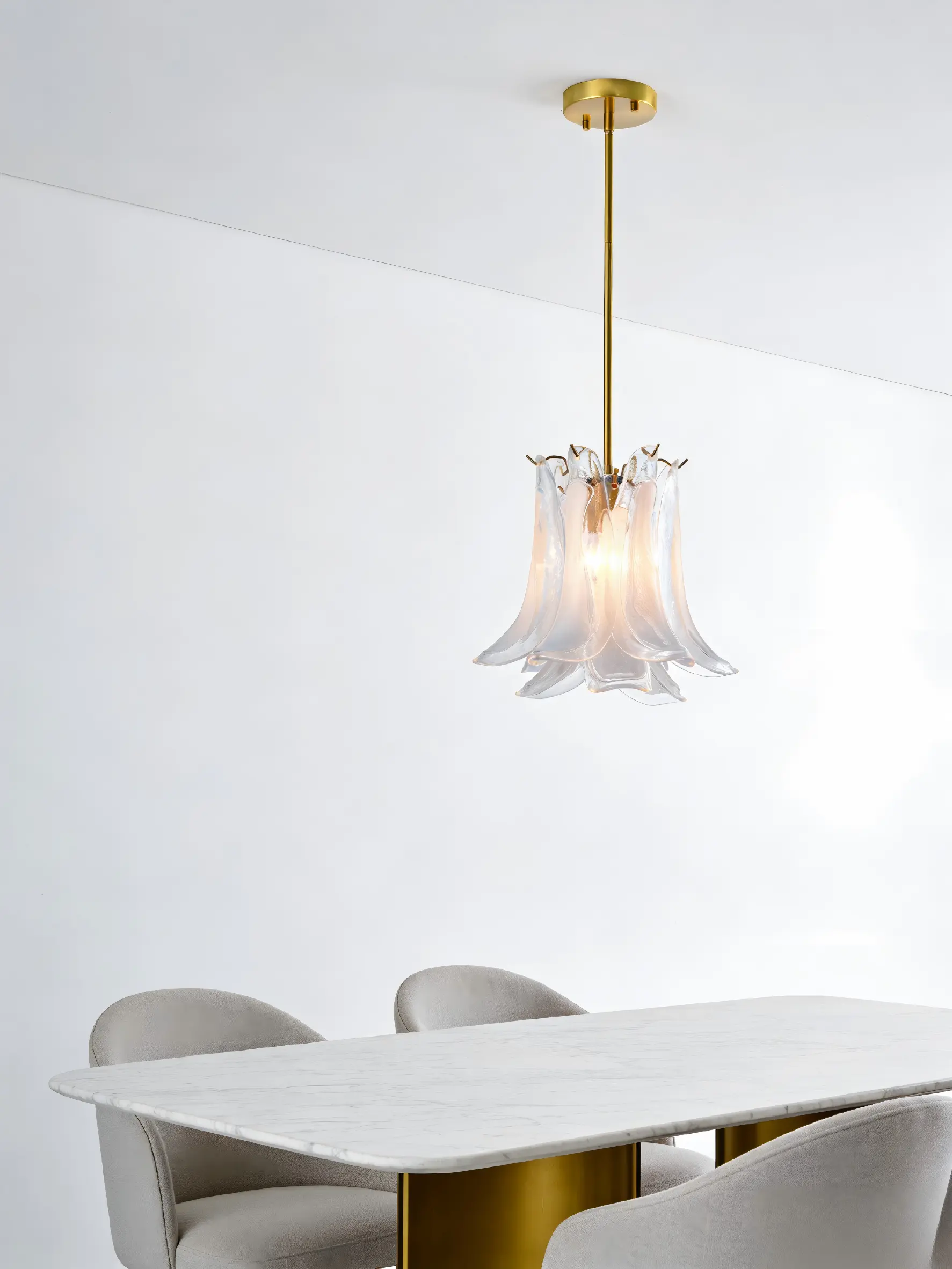 1 Light Handmade Art Glass Modern Pendant Light