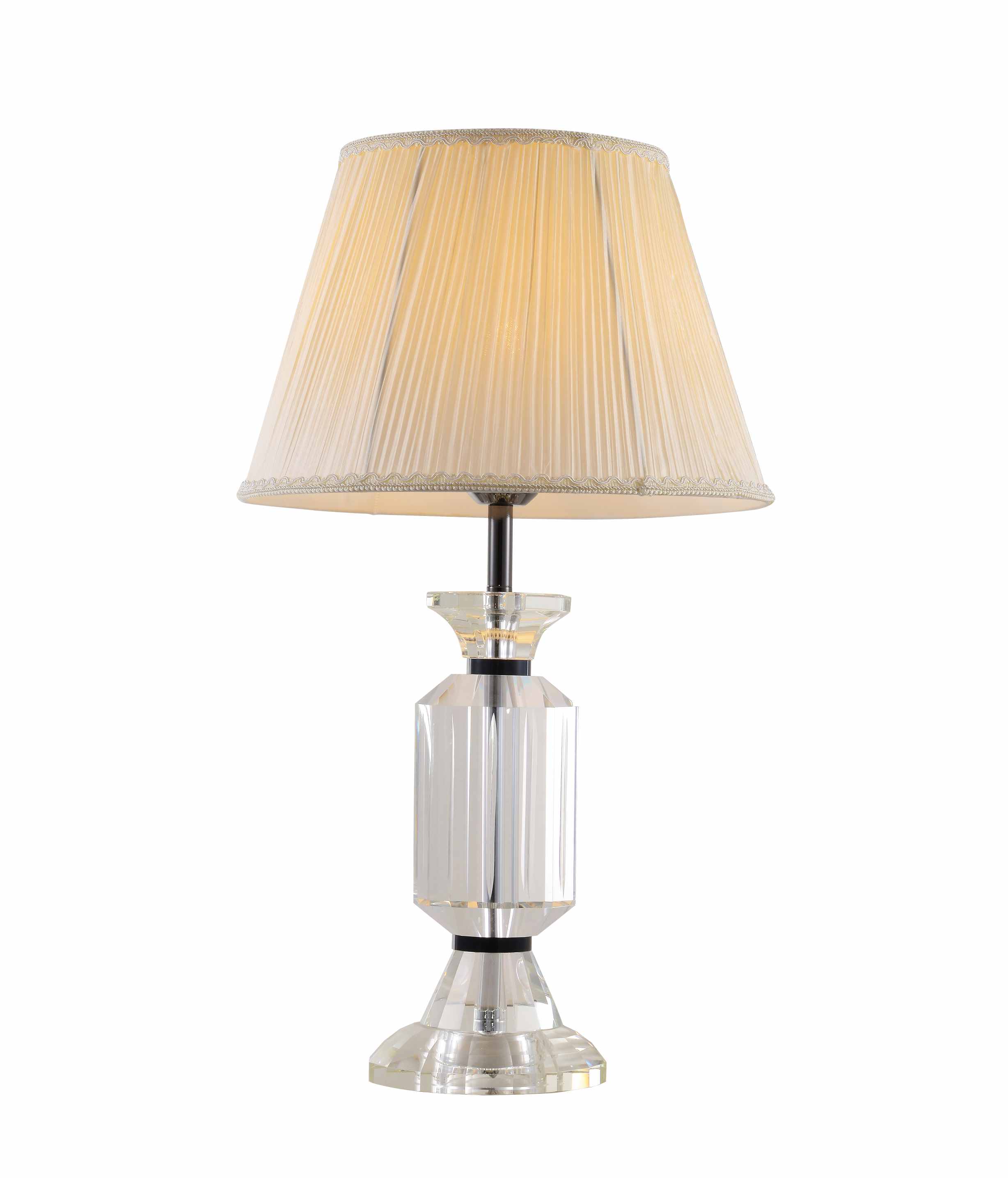 Lyxig klarkristall bordslampa