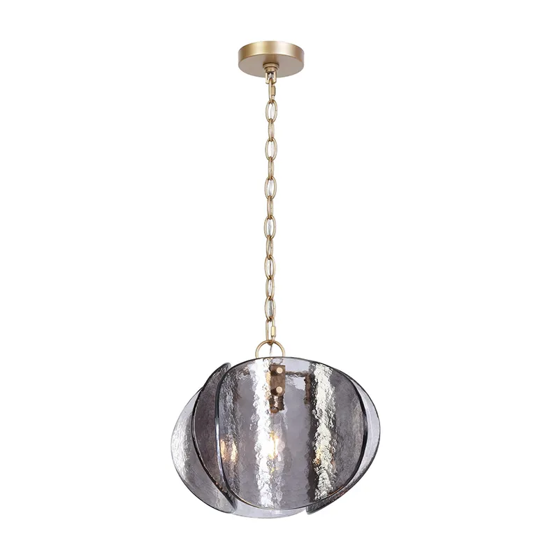Rökgrått Glas Modern Singel Pendellampa